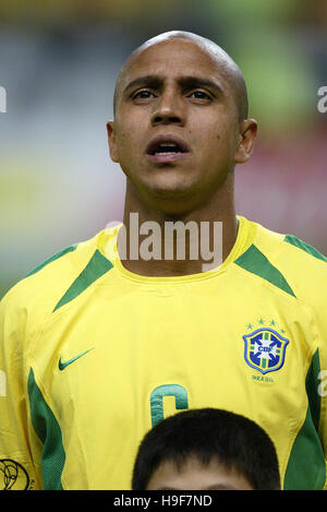 ROBERTO CARLOS BRÉSIL & REAL MADRID 17 Juin 2002 Banque D'Images