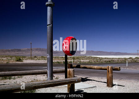 États-Unis, Nevada, Highway 50, téléphone Banque D'Images