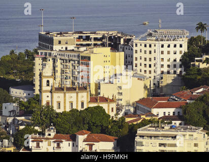 Brésil, Rio de Janeiro, Quartier Gloria vu du Parque das Ruinas à Santa Teresa. Banque D'Images