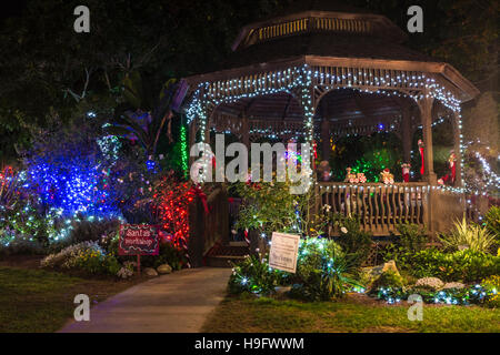 Les jardins botaniques de San Diego, Californie lumières de Noël Banque D'Images