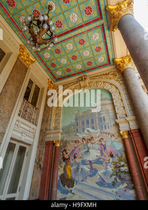 Brésil, Rio de Janeiro, vue de l'intérieur du Theatro Municipal. Banque D'Images