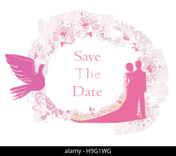 Invitation de mariage élégant Banque D'Images