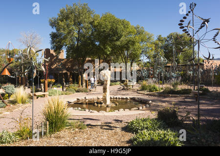 Nouveau Mexique, Santa Fe, Canyon Road art district Banque D'Images