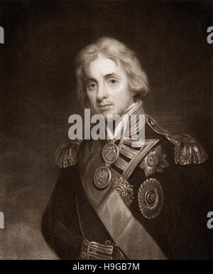 Horatio Nelson, 1er vicomte Nelson, 1er baron Nelson du Nil, duc de Bronte, 1758 - 1805, un amiral britannique Banque D'Images