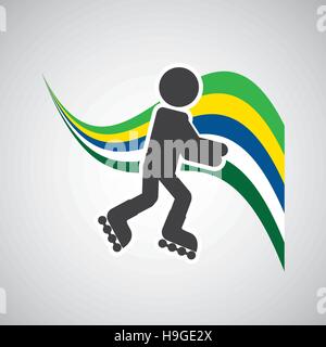 Pavillon sportif roller skate design background vector illustration eps 10 Illustration de Vecteur