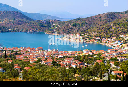 En Vathy île Ithaque Grèce Banque D'Images