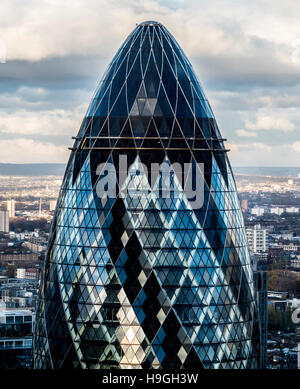 Le Gherkin building, Londres, Royaume-Uni. Banque D'Images