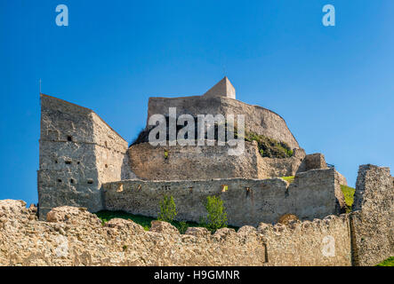 Cetatea Brasov, refuge, Château 12ème siècle, sur une colline au-dessus de ville de Brasov, en Transylvanie, Roumanie Banque D'Images