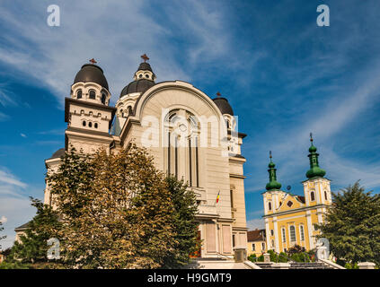 Ascension de la cathédrale orthodoxe du Seigneur à Piata Trandafirilor, à Targu Mures, Szekely Land, Transylvanie, Roumanie Banque D'Images