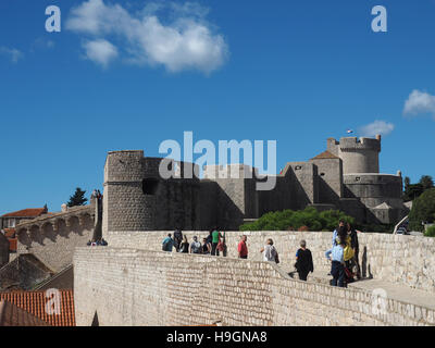 Fort Lovrijenac ou Saint Laurent, forteresse, Dubrovnik, Croatie, Banque D'Images