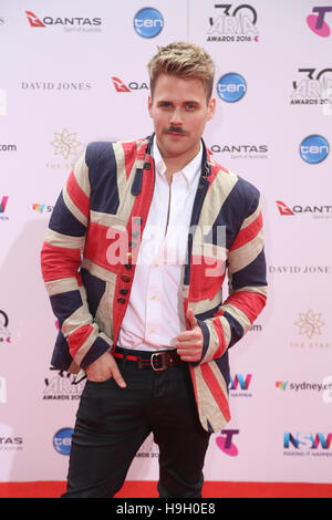 Sydney, Australie. 23 novembre 2016. Kyle Bielfield arrive sur le tapis rouge pour le 30e Prix ARIA à l'étoile, Pyrmont, Sydney. Credit : Crédit : Richard Milnes/Alamy Live News Banque D'Images