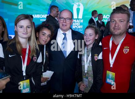 Monaco, Monaco. 23 Nov, 2016. 9ème Forum International Peace and Sport Monaco avec le Prince Albert II de Monaco et d'autres délégués | Verwendung weltweit/alliance photo Credit : dpa/Alamy Live News Banque D'Images