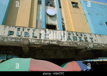 Avant de marché central, Iloilo, aux Philippines, Panay Banque D'Images