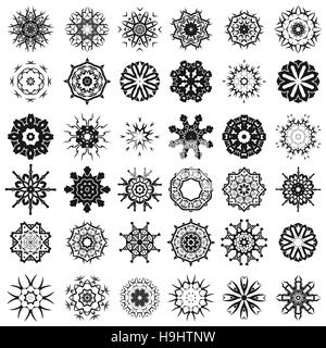 Ensemble de rosettes Tribal Tattoo Design Illustration de Vecteur