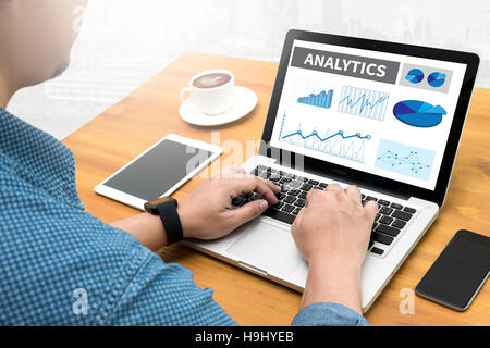 ANALYTICS (analyse marketing analytique schéma graphique) Banque D'Images