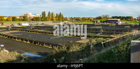 Salford le traitement des eaux usées fonctionne, Pacific Way, Salford, Manchester, Royaume-Uni. Exploité par United Utilities. Banque D'Images