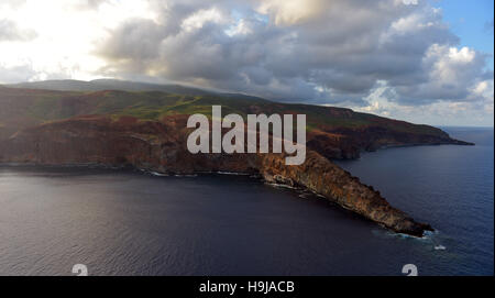 Vue aérienne de l'archipel Revillagigedo inhabitées, également connu sous le nom de Socorro Islands, quatre îles volcaniques au large de la côte Pacifique du Mexique qui ont été ajoutés à la Liste du patrimoine mondial de l'UNESCO le 21 novembre 2016. Banque D'Images