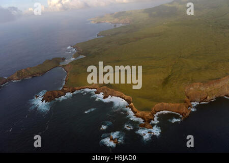 Vue aérienne de l'archipel Revillagigedo inhabitées, également connu sous le nom de Socorro Islands, quatre îles volcaniques au large de la côte Pacifique du Mexique qui ont été ajoutés à la Liste du patrimoine mondial de l'UNESCO le 21 novembre 2016. Banque D'Images