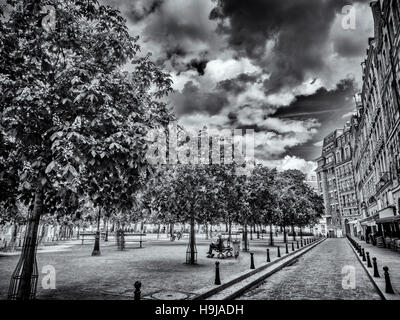 Place Dauphine à Paris, France Banque D'Images