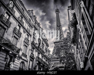 La Tour Eiffel à Paris, France Banque D'Images