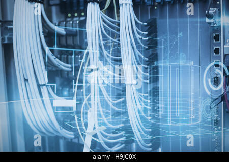 Image composite de vue de la technologie des données Banque D'Images