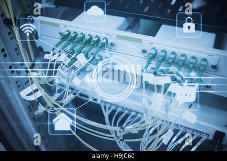 Image composite de vue de la technologie des données Banque D'Images
