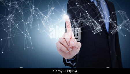 Image composite de mid section of businessman quelque chose Banque D'Images