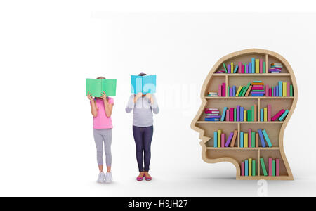 Image composite de lecture des élèves du primaire Banque D'Images