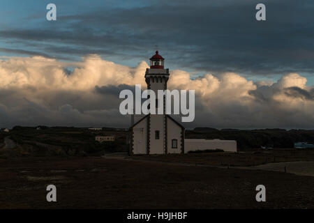 Phare de poulains à Belle-Île-en-Mer Banque D'Images