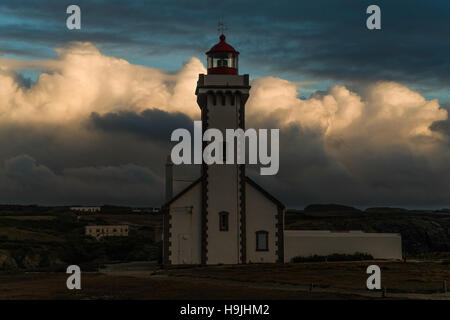 Phare de poulains à Belle-Île-en-Mer Banque D'Images