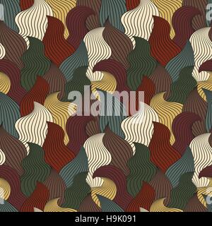 Transparente couleur résumé motif dessiné à la main, les vagues background Illustration de Vecteur