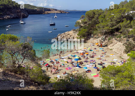 L'Espagne, Îles Baléares, Ibiza, Cala Salada beach Banque D'Images