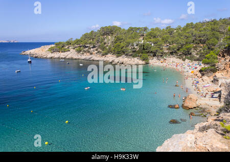 L'Espagne, Îles Baléares, Ibiza, Cala Salada beach Banque D'Images