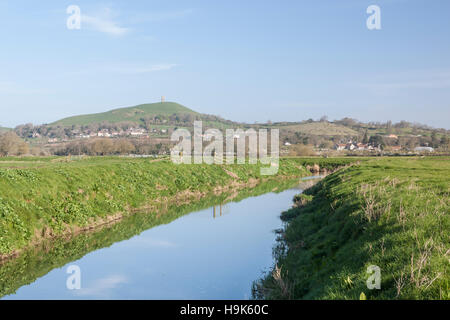 Tor de Glastonbury dans le Somerset. Banque D'Images