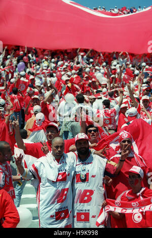 Tunisie FANS ENGLAND V TUNISIE 10 Juin 1998 Banque D'Images