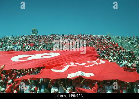 Tunisie FANS ENGLAND V TUNISIE 10 Juin 1998 Banque D'Images