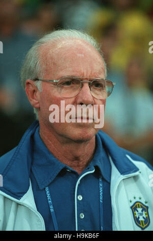 MARIO ZAGALLO BRAZILIAN FOOTBALL MANAGER 07 Juillet 1998 Banque D'Images