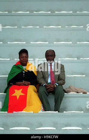 Cameroun FANS CAMEROUN / Autriche 11 Juin 1998 Banque D'Images