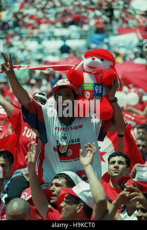 Tunisie FANS ENGLAND V TUNISIE 10 Juin 1998 Banque D'Images