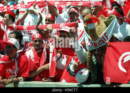 Tunisie FANS ENGLAND V TUNISIE 10 Juin 1998 Banque D'Images