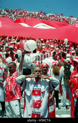 Tunisie FANS ENGLAND V TUNISIE 10 Juin 1998 Banque D'Images