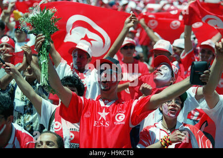 Tunisie FANS ENGLAND V TUNISIE 10 Juin 1998 Banque D'Images