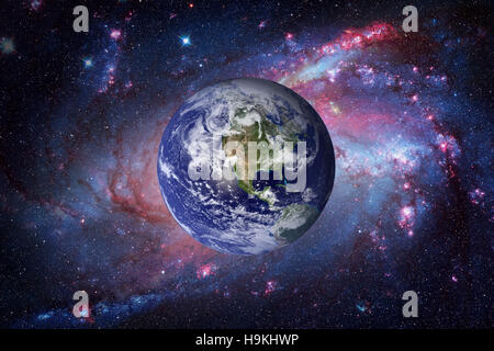 La planète Terre depuis l'espace. Éléments de cette image fournie par la NASA. Banque D'Images