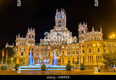 La Cybèle Palace à Madrid, Espagne Banque D'Images