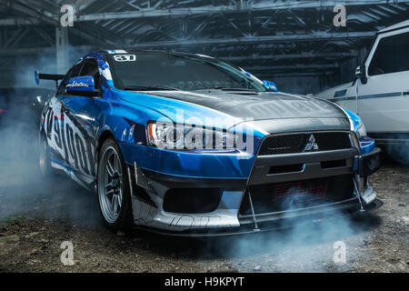 Mitsubishi Lancer Evolution X tuning Banque D'Images