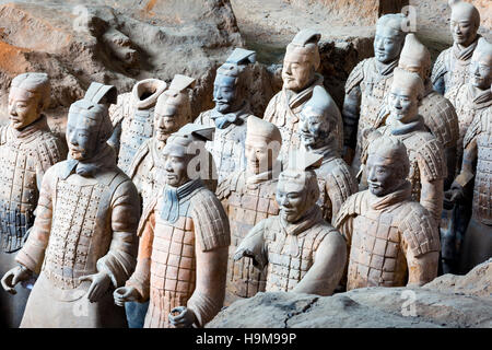 Musée de soldats en terre cuite de Qin, Xian, Chine Banque D'Images
