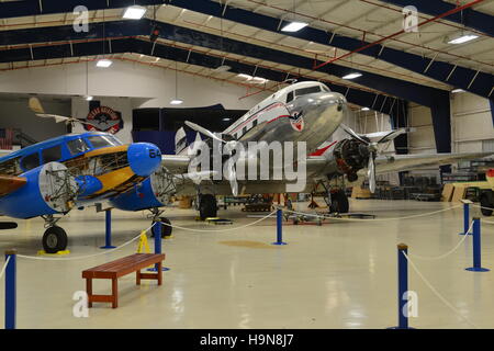 Un des avions d'époque dans un musée de Galveston. Banque D'Images