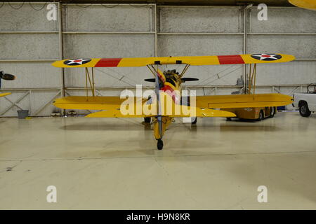 Un des avions d'époque dans un musée de Galveston. Banque D'Images