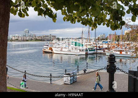 Le port intérieur de Victoria Harbour bateau bateaux capitale de la Colombie-Britannique BC Canada Amérique du Nord de l'île de Vancouver Banque D'Images