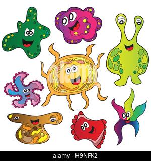 Cute Cartoon monstres - vector set for design Illustration de Vecteur